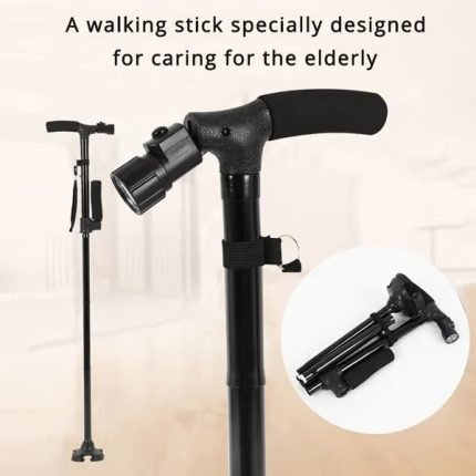 🔥💥Aluminum alloy with LED light non-slip foldable walking stick💥👵 8 Reviews